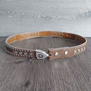 Nocona Bling Rhinestone Embellished Belt Size 26